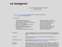 Tablet Screenshot of ex-tempore.org
